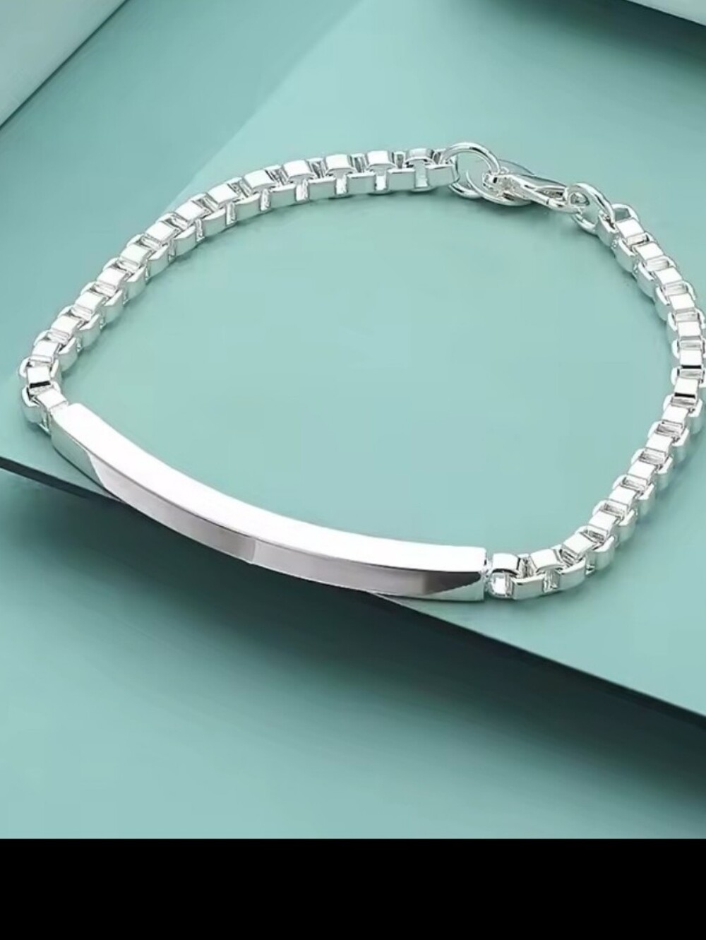 Fine Fashion 925 Sterling Silver Classic Striplattice Bracelet